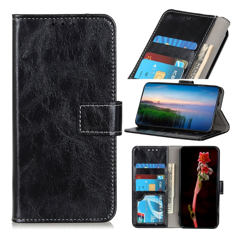 For Xiaomi Redmi Note 12 4G Global Retro Crazy Horse Texture Horizontal Flip Leather Phone Case(Black) - free shipping - PMC TechLife - Order now!