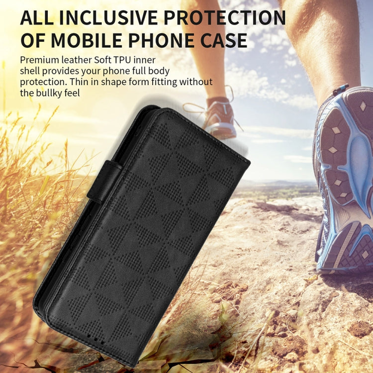 For Samsung Galaxy A14 5G Symmetrical Triangle Leather Phone Case(Purple) - free shipping - PMC TechLife - Order now!