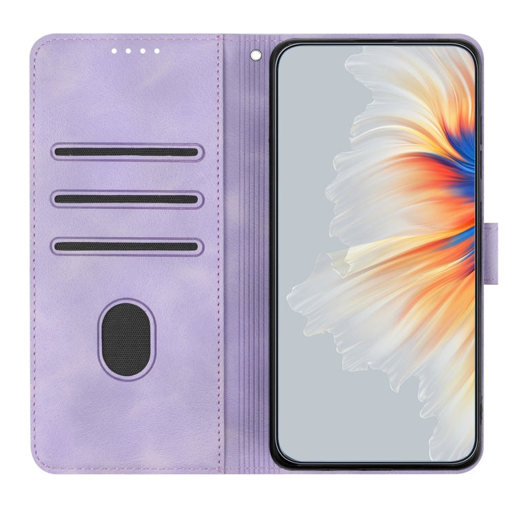 For Samsung Galaxy A34 5G Heart Pattern Skin Feel Leather Phone Case(Purple) - free shipping - PMC TechLife - Order now!