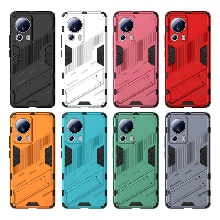 For Xiaomi 13 Lite Punk Armor 2 in 1 PC + TPU Shockproof Phone Case with Holder(Black) - free shipping - PMC TechLife - Order now!