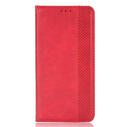 For TCL 403 Magnetic Buckle Retro Texture Leather Phone Case(Red) - More Brand by PMC Jewellery | Online Shopping South Africa | PMC Jewellery