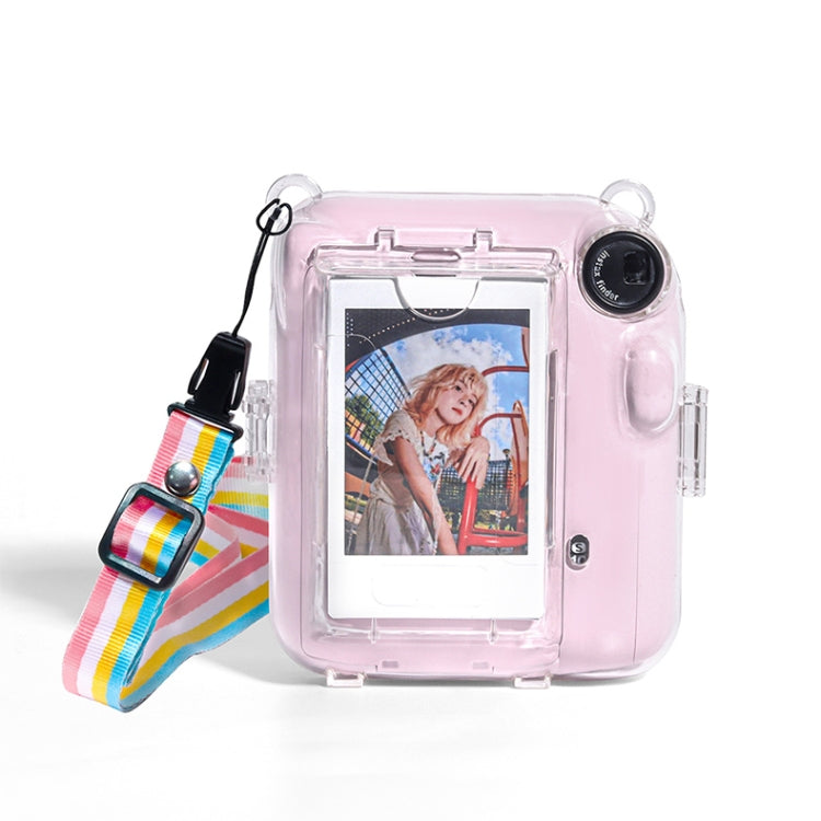 For FUJIFILM instax mini 12 Crystal Hard Acrylic Camera Case with Shoulder Strap(DIY Milk Cow) - Protective Case by PMC TechLife | Online Shopping South Africa | PMC TechLife