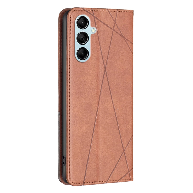 For Samsung Galaxy M14 5G Prismatic Invisible Magnetic Leather Phone Case(Brown) - free shipping - PMC TechLife - Order now!