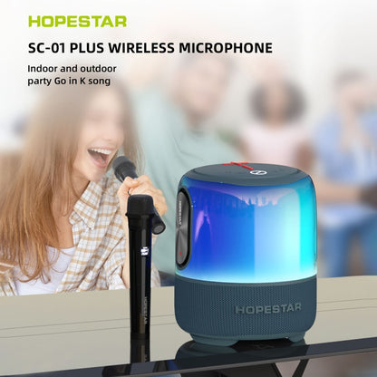 HOPESTAR SC-01 Waterproof LED Light Wireless Bluetooth Speaker(Blue) - Desktop Speaker by HOPESTAR | Online Shopping South Africa | PMC Jewellery | Buy Now Pay Later Mobicred