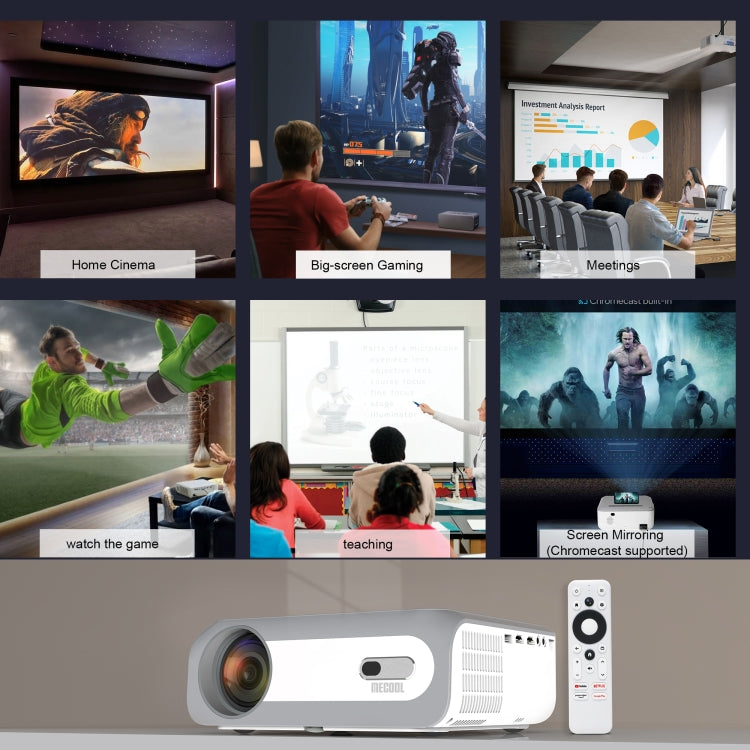 MECOOL KP1 1920x1080P 700ANSI Lumens Portable Mini LCD Smart Projector(UK Plug) - Mini Projector by MECOOL | Online Shopping South Africa | PMC TechLife