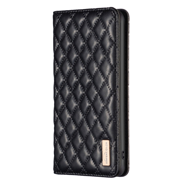 For Xiaomi Redmi Note 12 4G Global Diamond Lattice Magnetic Leather Flip Phone Case(Black) - free shipping - PMC TechLife - Order now!