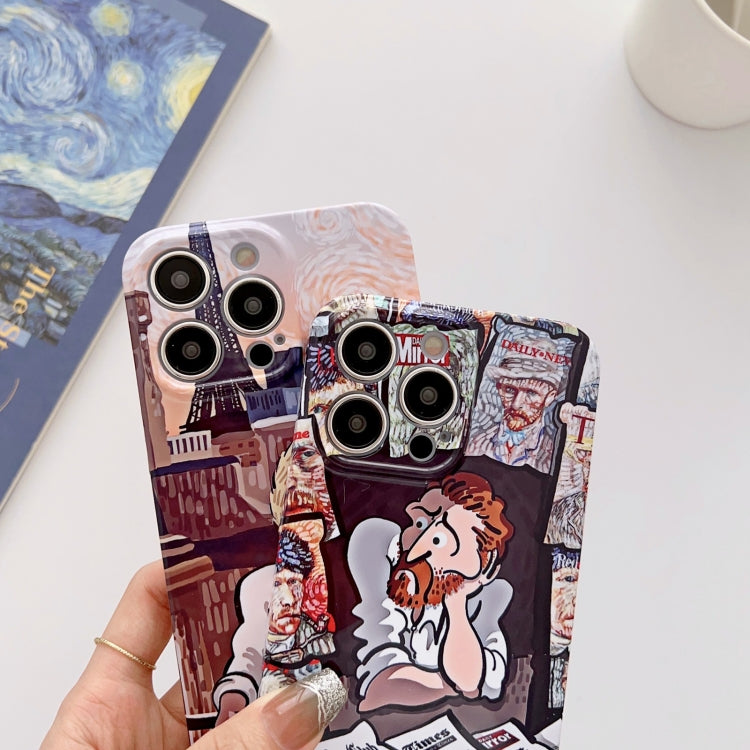 For iPhone 14 Pro Max Precise Hole Oil Painting Glossy PC Phone Case(Train) - free shipping - PMC TechLife - Order now!