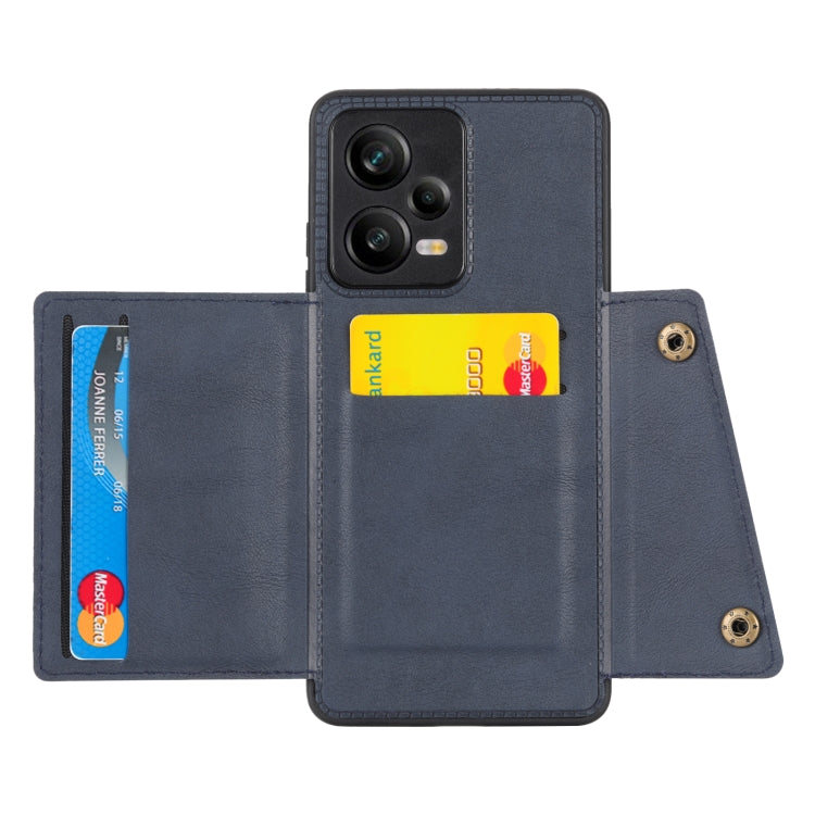 For Xiaomi Redmi Note 12 Pro+ 5G Global Double Buckle Magnetic Phone Case(Blue) - Xiaomi Cases by PMC TechLife | Online Shopping South Africa | PMC TechLife | Buy Now Pay Later Mobicred