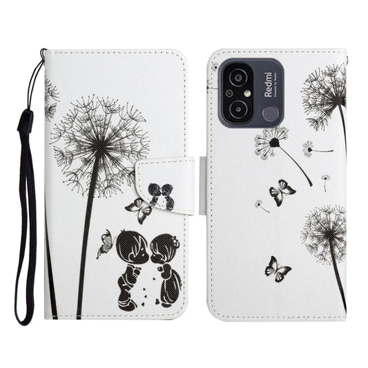 For Xiaomi Redmi 12C Colored Drawing Pattern Flip Leather Phone Case(Dandelion) - Xiaomi Cases by PMC Jewellery | Online Shopping South Africa | PMC Jewellery