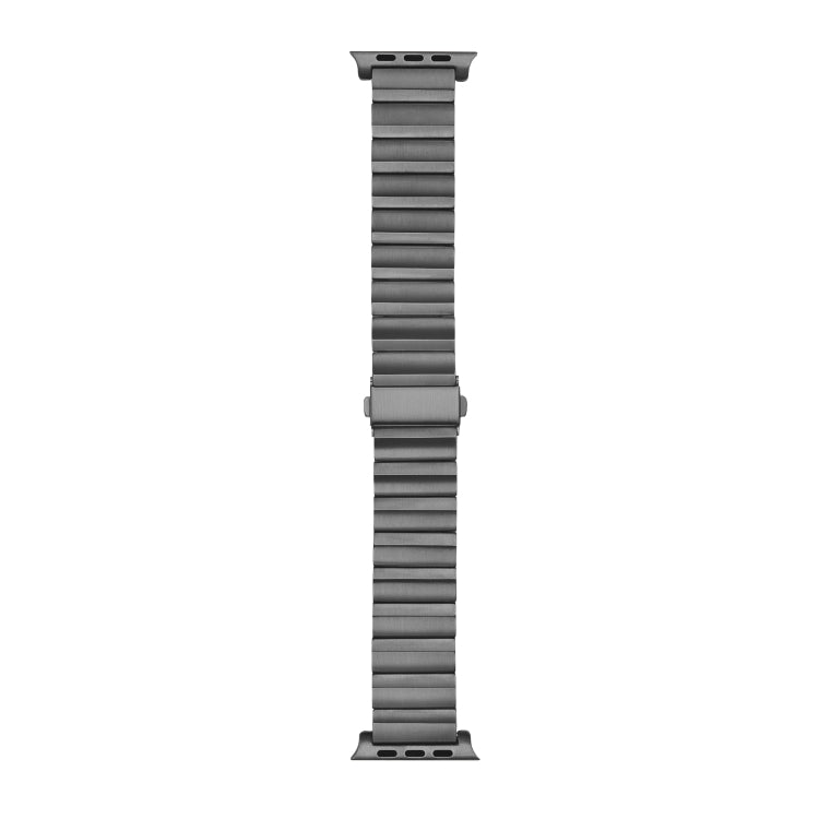 Flat Buckle Titanium Alloy Watch Band For Apple Watch Ultra 49mm&Watch Ultra 2 49mm / Series 9&8&7 45mm / SE 3&SE 2&6&SE&5&4 44mm / 3&2&1 42mm (Gray) - Watch Bands by PMC TechLife | Online Shopping South Africa | PMC TechLife | Buy Now Pay Later Mobicred