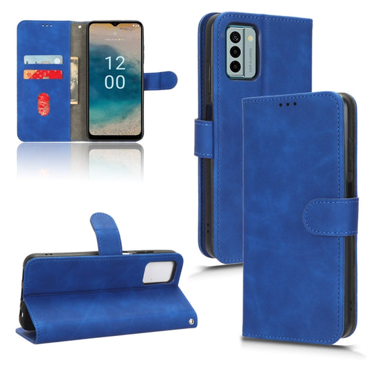 For Nokia G22 Skin Feel Magnetic Flip Leather Phone Case(Blue) - Nokia Cases by PMC Jewellery | Online Shopping South Africa | PMC Jewellery