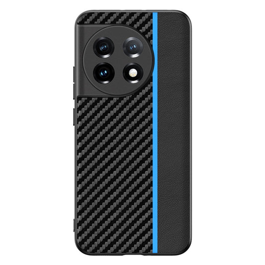 For OnePlus 11 Ultra-thin Carbon Fiber Texture Printing Phone Case(Black Blue) - OnePlus Cases by PMC Jewellery | Online Shopping South Africa | PMC Jewellery