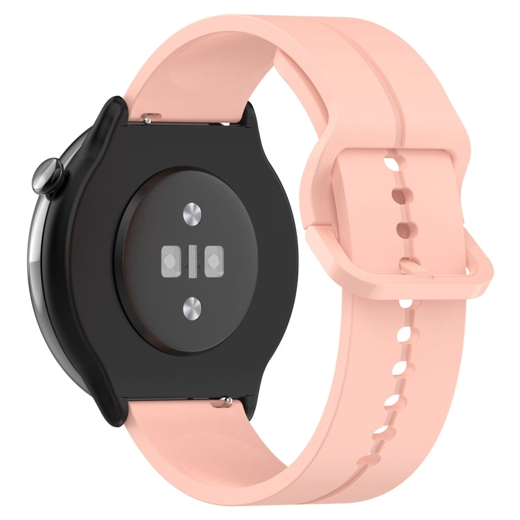 For Amazfit GTR Mini 20mm Flat Head Groove Reverse Buckle Silicone Watch Band(Light Pink) -  by PMC Jewellery | Online Shopping South Africa | PMC Jewellery