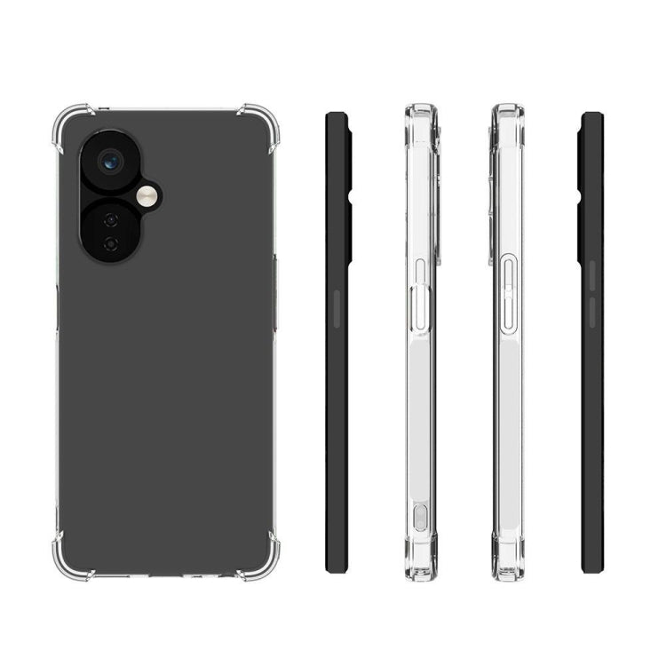 For OnePlus Nord CE 3 Lite Shockproof Non-slip Thickening TPU Phone Case(Transparent) - OnePlus Cases by PMC Jewellery | Online Shopping South Africa | PMC Jewellery