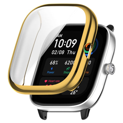 For Amazfit GTS4 Mini Full Coverage TPU Electroplating Watch Protective Case(Gold) -  by PMC Jewellery | Online Shopping South Africa | PMC Jewellery