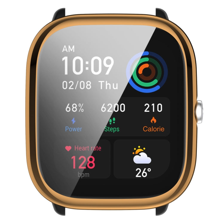 For Amazfit GTS4 Mini Full Coverage TPU Electroplating Watch Protective Case(Rose Gold) -  by PMC Jewellery | Online Shopping South Africa | PMC Jewellery