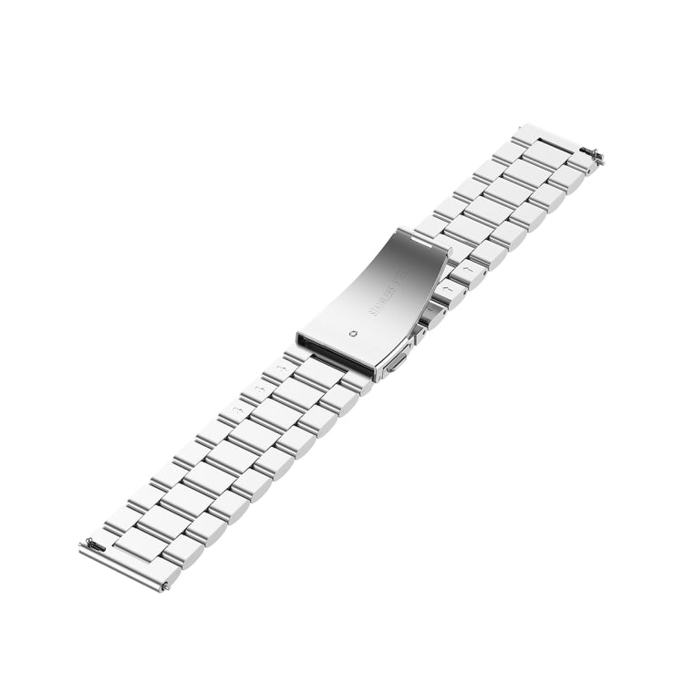 For Honor Watch GS 3i 22mm Three Bead Stainless Steel Metal Watch Band(Silver) -  by PMC Jewellery | Online Shopping South Africa | PMC Jewellery