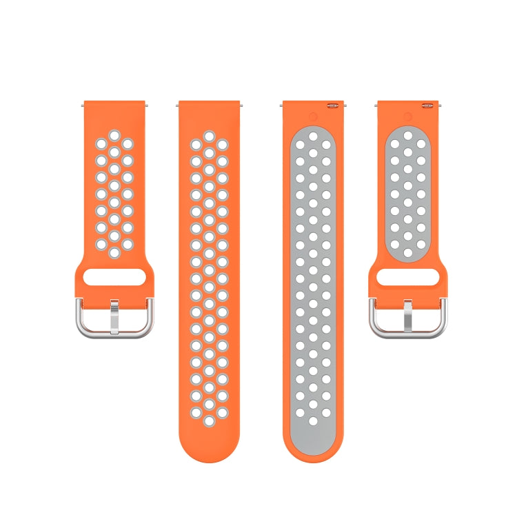 For Honor Watch GS 3i 22mm Sports Two-tone Silicone Watch Band(Orange Grey) - Smart Wear by PMC Jewellery | Online Shopping South Africa | PMC Jewellery