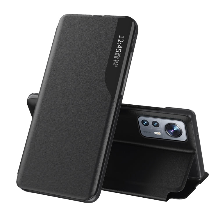 For Xiaomi Redmi Note 12 Pro+ 5G Global Attraction Flip Holder Leather Phone Case(Black) - free shipping - PMC TechLife - Order now!