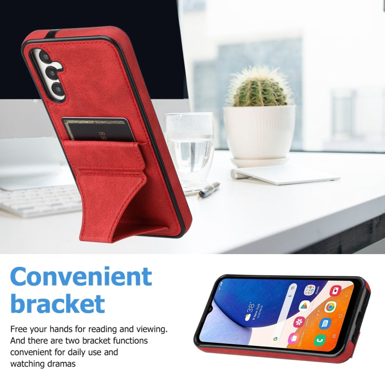 For Samsung Galaxy A14 4G / 5G Ultra-thin Shockproof Phone Protective Case with Holder(Red) - free shipping - PMC TechLife - Order now!