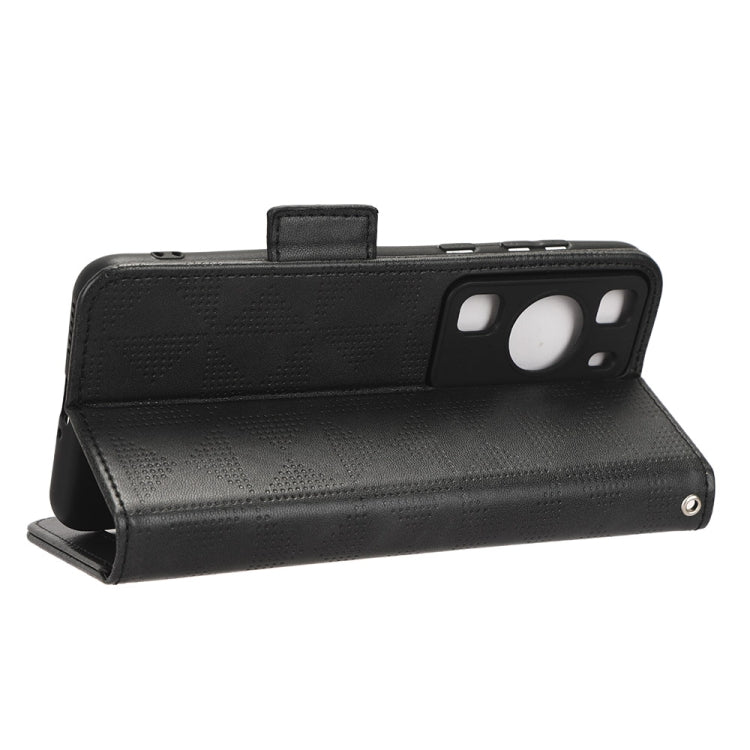 For Huawei P60 / P60 Pro Symmetrical Triangle Leather Phone Case(Black) - free shipping - PMC TechLife - Order now!
