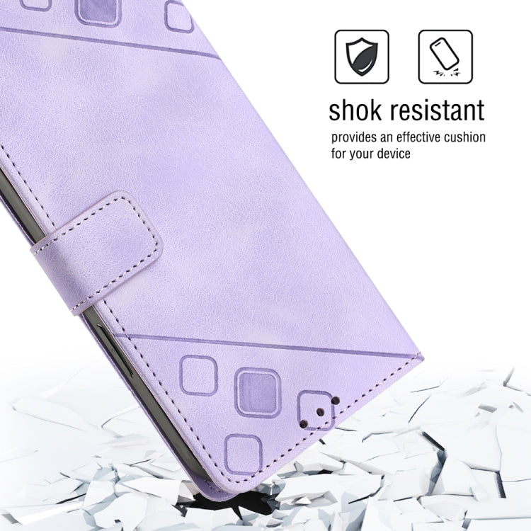 For Huawei nova 10 Skin-feel Embossed Leather Phone Case(Light Purple) - Huawei Cases by PMC Jewellery | Online Shopping South Africa | PMC Jewellery