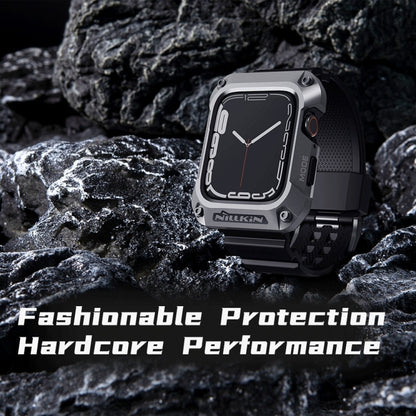 NILLKIN Ruidong Series Alloy + TPU Integrated Watch Band For Apple Watch Series SE 2&6&SE&5&4 44mm(Black) - Watch Bands by NILLKIN | Online Shopping South Africa | PMC Jewellery | Buy Now Pay Later Mobicred