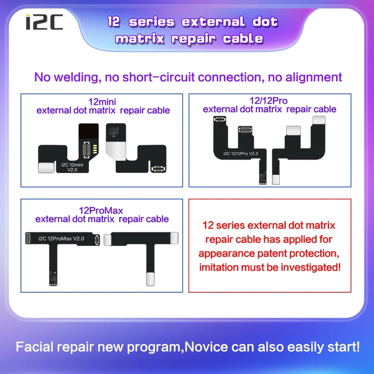 For iPhone 12 mini i2C MC12 SK-BOX Dot-matrix Flex Cable V2.0 - Test Tools by i2C | Online Shopping South Africa | PMC TechLife | Buy Now Pay Later Mobicred