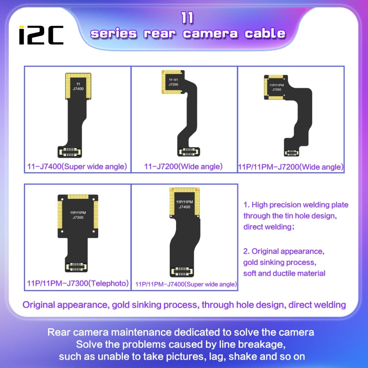 For iPhone 12 Pro Max J10200 i2C Back Facing Wide Camera Cable - Flex Cable by PMC TechLife | Online Shopping South Africa | PMC TechLife