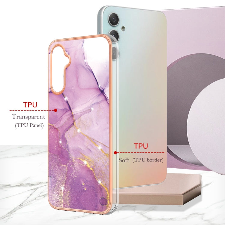 For Samsung Galaxy A24 Electroplating Marble Dual-side IMD Phone Case(Purple 001) - free shipping - PMC TechLife - Order now!