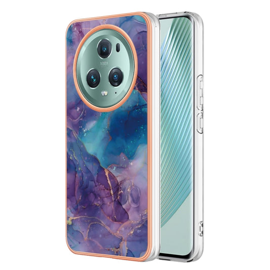 For Honor Magic5 Pro Electroplating Marble Dual-side IMD Phone Case(Purple 016) - Honor Cases by PMC Jewellery | Online Shopping South Africa | PMC Jewellery