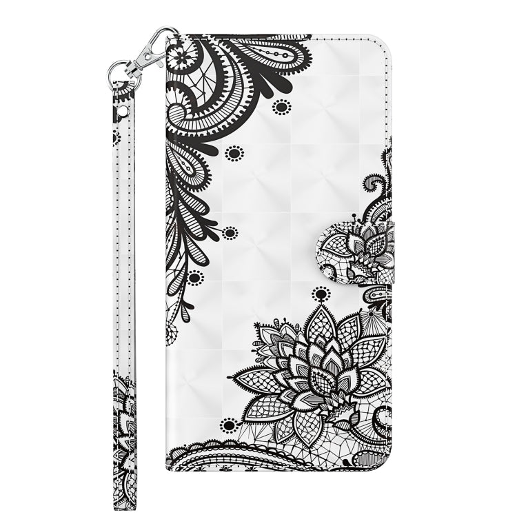 For Xiaomi Redmi Note 12 4G Global 3D Painting Pattern Flip Leather Phone Case(Diagonal Black Flower) - free shipping - PMC TechLife - Order now!