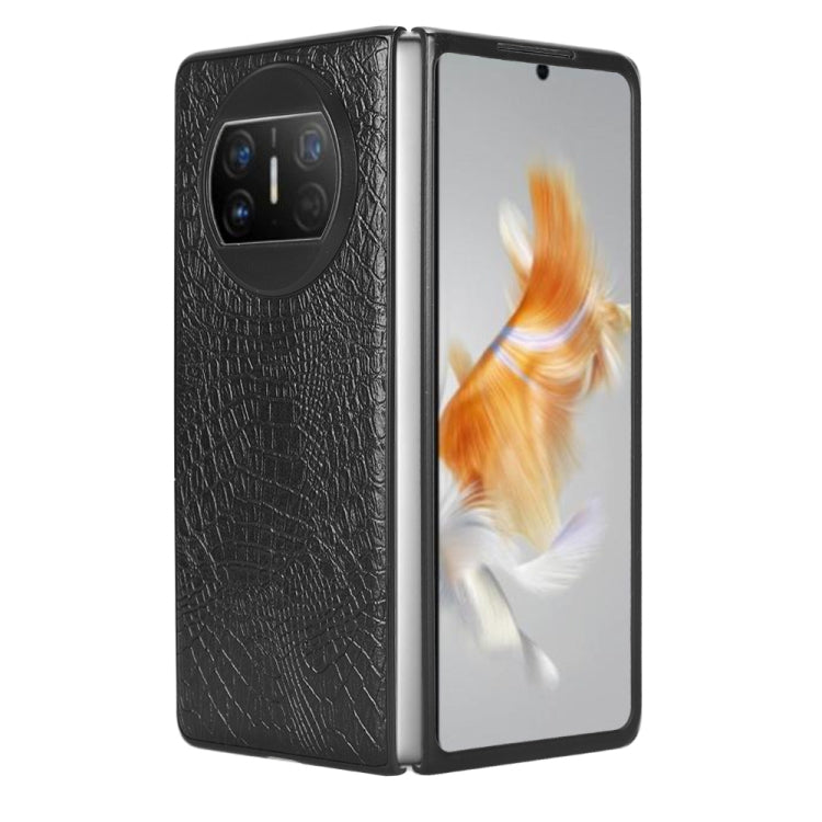 For Huawei Mate X3 Crocodile Texture Phone Case(Black) - Huawei Cases by PMC TechLife | Online Shopping South Africa | PMC TechLife | Buy Now Pay Later Mobicred
