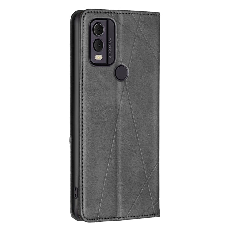 For Nokia C22 Rhombus Texture Magnetic Leather Phone Case(Black) - free shipping - PMC TechLife - Order now!