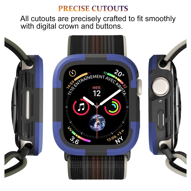 For Apple Watch Series 8 & 7 41mm Armor Frame Watch Case(Purple) - Smart Wear by PMC TechLife | Online Shopping South Africa | PMC TechLife
