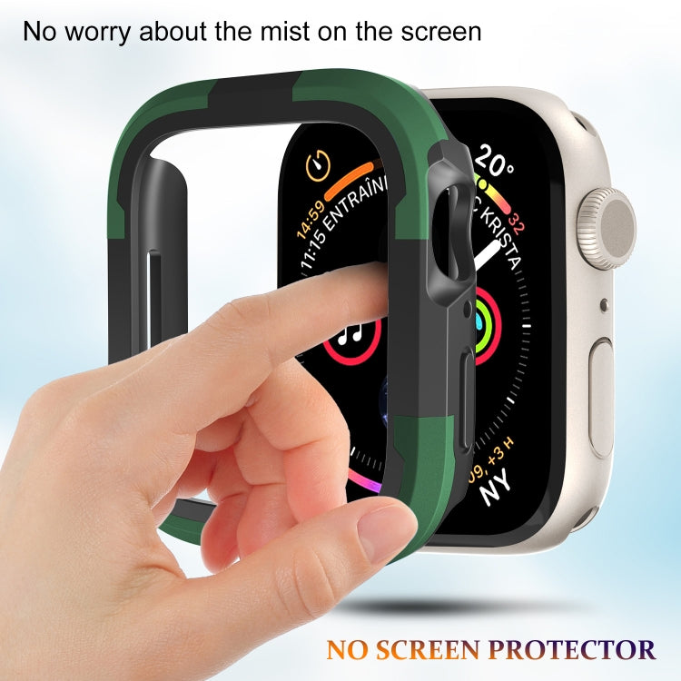 For Apple Watch Series SE 2&6&SE&5&4 44mm Armor Frame Watch Case(Green) - Smart Wear by PMC Jewellery | Online Shopping South Africa | PMC Jewellery