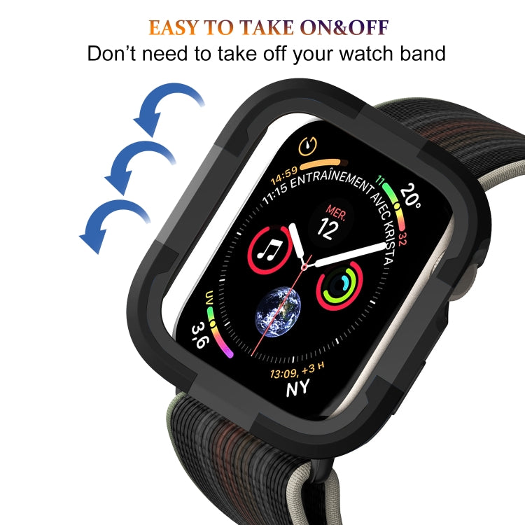 For Apple Watch Series 8 & 7 45mm Armor Frame Watch Case(Black) - Smart Wear by PMC TechLife | Online Shopping South Africa | PMC TechLife