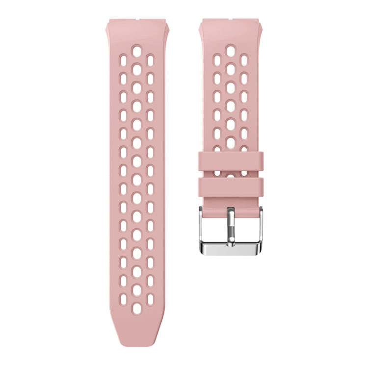 For Huawei Watch GT 2e Solid Color Round Hole Silicone Watch Band(Pink) - Smart Wear by PMC TechLife | Online Shopping South Africa | PMC TechLife