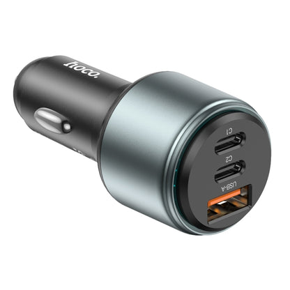 hoco NZ9 Galloper 95W Dual USB-C / Type-C + USB 3-port Car Charger(Black) - Car Charger by hoco | Online Shopping South Africa | PMC Jewellery | Buy Now Pay Later Mobicred