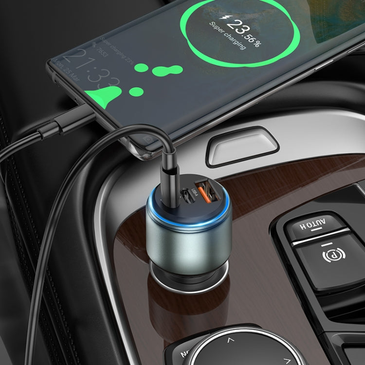 hoco NZ9 Galloper 95W Dual USB-C / Type-C + USB 3-port Car Charger(Black) - Car Charger by hoco | Online Shopping South Africa | PMC Jewellery | Buy Now Pay Later Mobicred