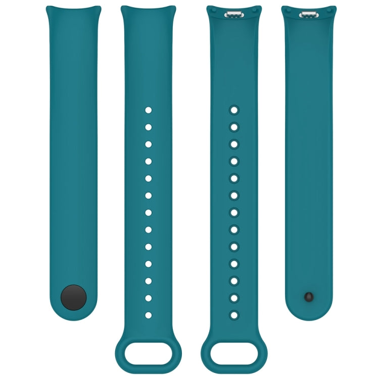 For Xiaomi Mi Band 8 Solid Color Stainless Steel Plug Replacement Watch Band (Navy Blue) - Watch Bands by PMC TechLife | Online Shopping South Africa | PMC TechLife