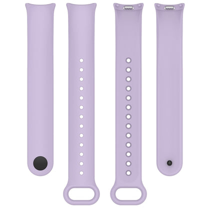 For Xiaomi Mi Band 8 Solid Color Stainless Steel Plug Replacement Watch Band (Purple) - Watch Bands by PMC Jewellery | Online Shopping South Africa | PMC Jewellery