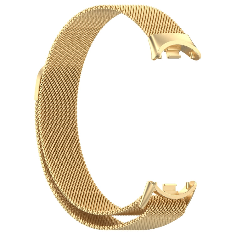 For Xiaomi Mi Band 8 Milanese Metal Watch Band(Gold) - Smart Wear by PMC Jewellery | Online Shopping South Africa | PMC Jewellery