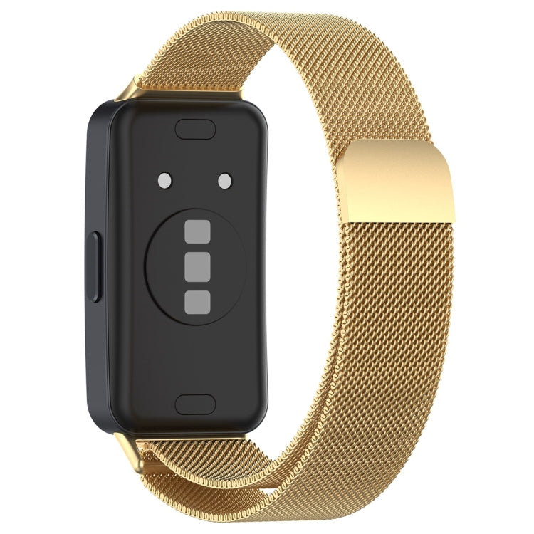 For Huawei Band 8 Milanese Metal Watch Band(Gold) - Smart Wear by PMC Jewellery | Online Shopping South Africa | PMC Jewellery