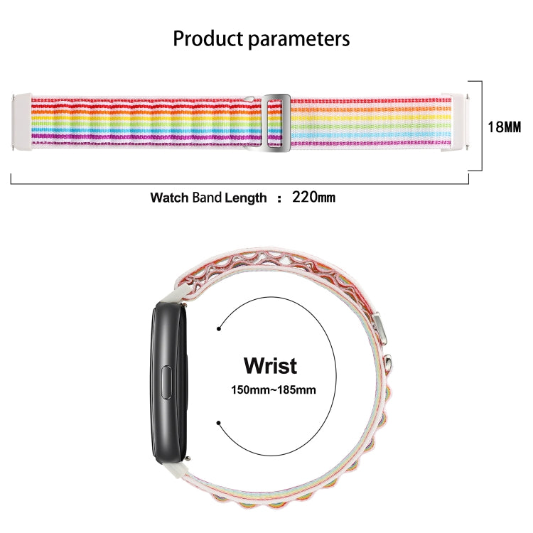 For Huawei Band 7 Loop Nylon Watch Band(Green) - Smart Wear by PMC TechLife | Online Shopping South Africa | PMC TechLife