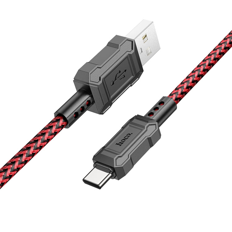 hoco X94 Leader 3A USB to USB-C / Type-C Charging Data Dable, Length:1m(Red) - USB-C & Type-C Cable by hoco | Online Shopping South Africa | PMC Jewellery