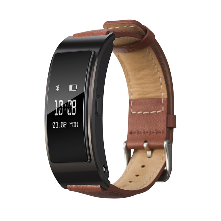 For Huawei Band 7 Glossy Leather Watch Band(Brown) - Smart Wear by PMC Jewellery | Online Shopping South Africa | PMC Jewellery