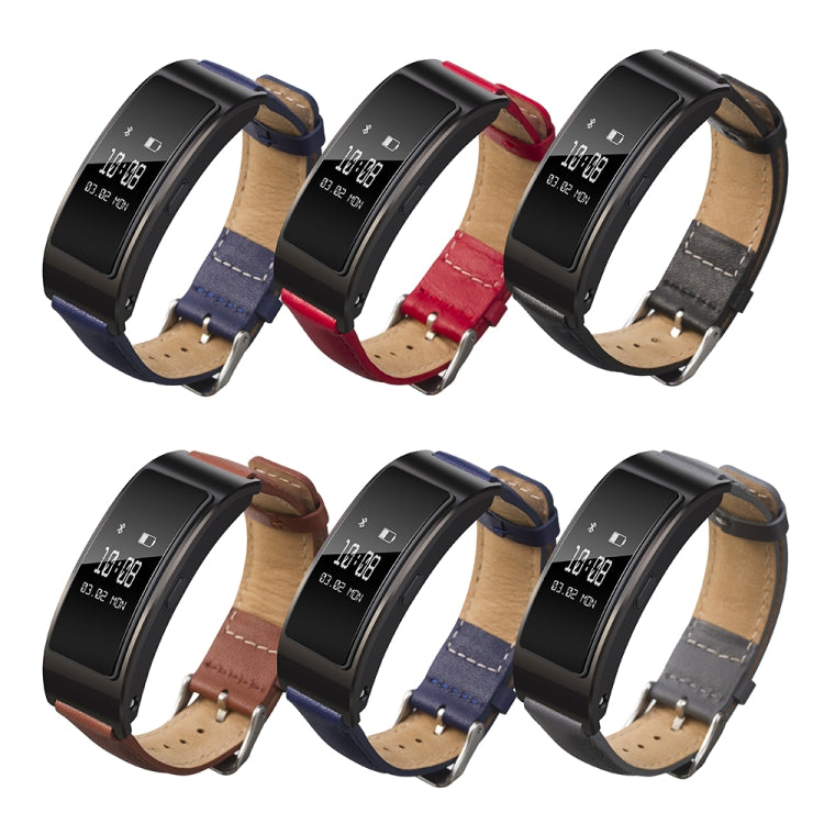 For Huawei Band 7 Glossy Leather Watch Band(Brown) - Smart Wear by PMC TechLife | Online Shopping South Africa | PMC TechLife