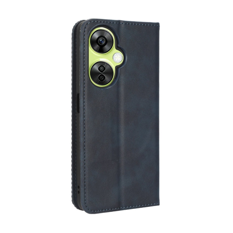 For OnePlus Nord CE 3 Lite Magnetic Buckle Retro Texture Leather Phone Case(Blue) - free shipping - PMC TechLife - Order now!