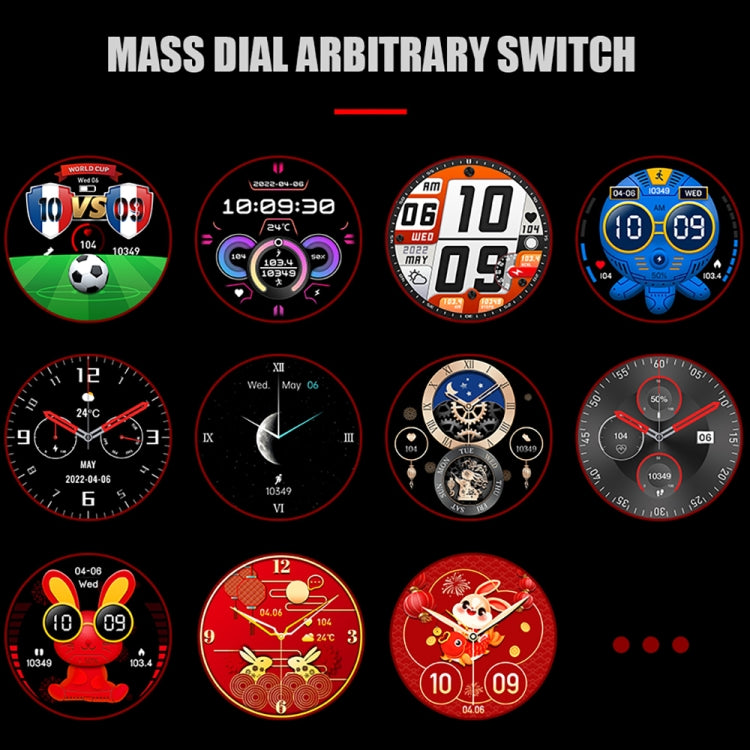 CT18 1.43 inch AMOLED Screen Smart Watch Supports Bluetooth Call/Blood Oxygen Detection(Red) -  by PMC TechLife | Online Shopping South Africa | PMC TechLife
